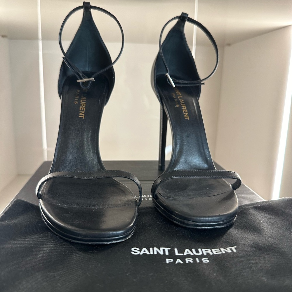 YSL Saint Laurent Jane Strap Heel black size 8 - Picture 5 of 12